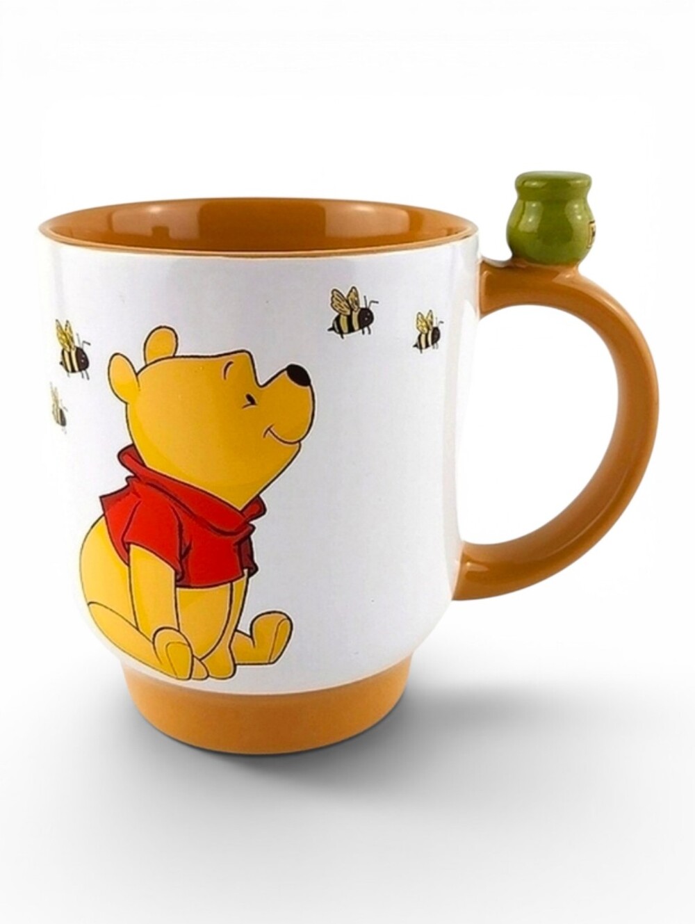 Disney Winnie The Pooh Mug White 3D Sculpted Honey Pot Bees🍯